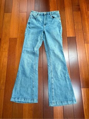 Garage Light Blue Flare Jeans - high waisted Denim